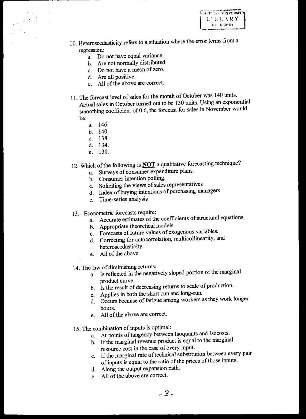 BUSS 230 Midterm, Spring 2003, page 3
