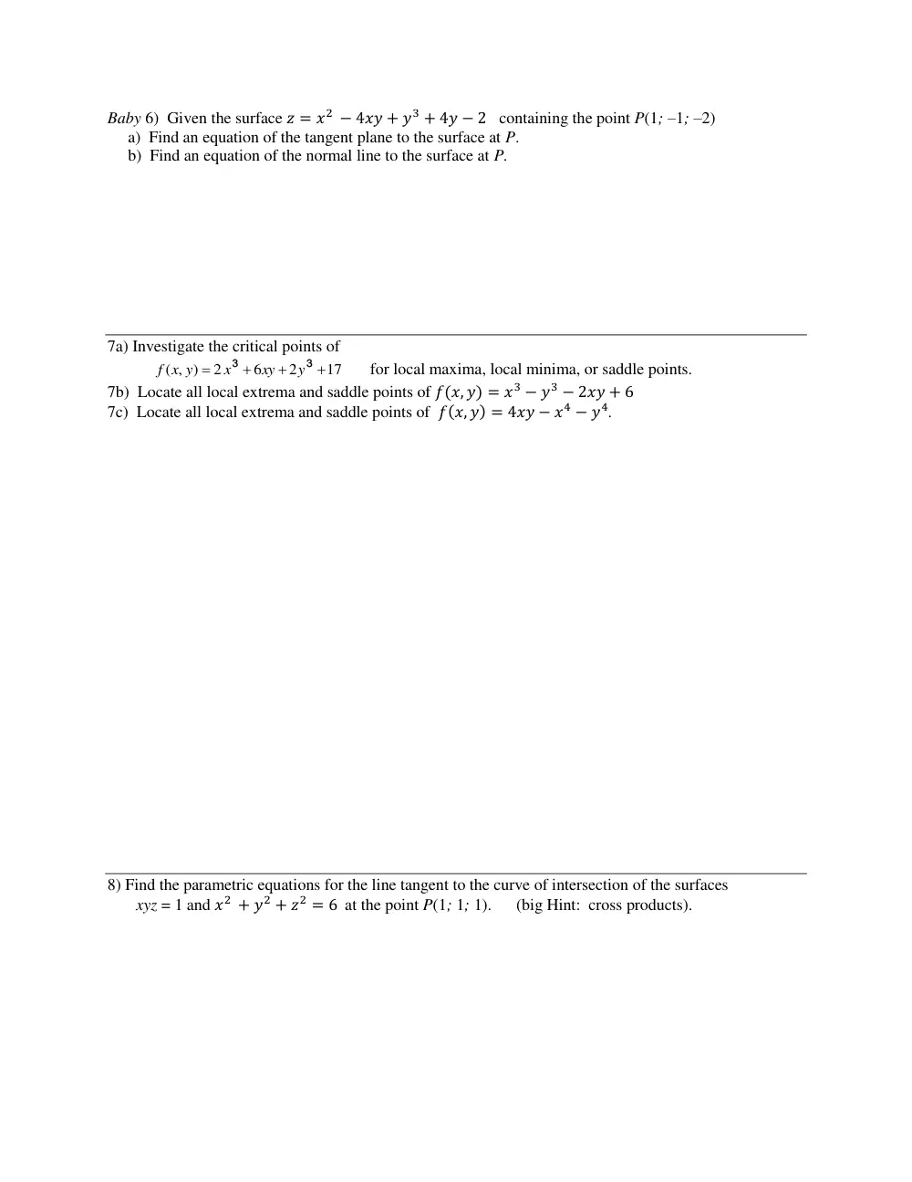 MATH 201 Exam 2, Fall 2014, page 3