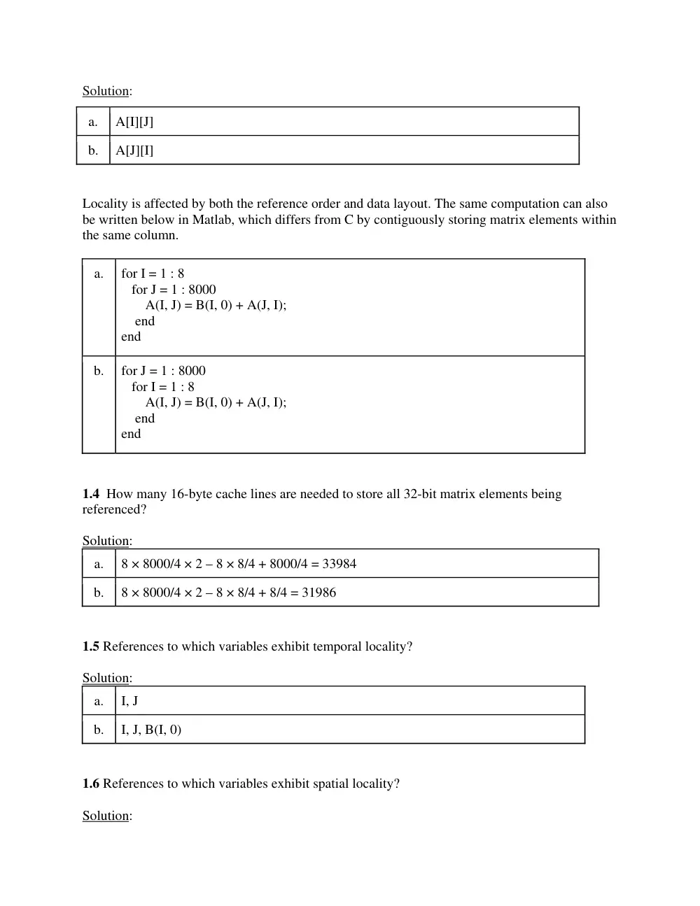 CSC 320 Problems + Solutions Prob Set 7 Memory, Spring 2014, page 2