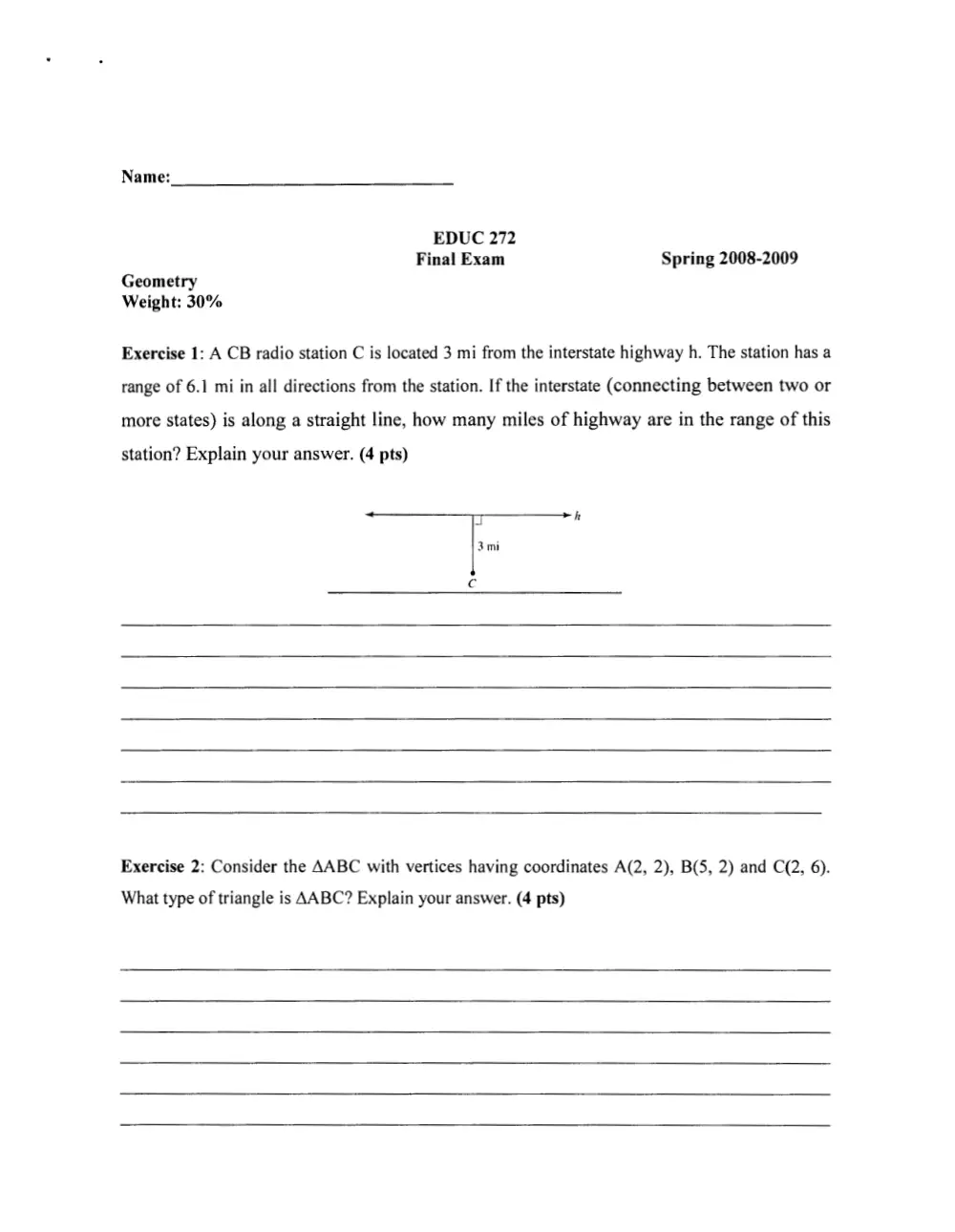 EDUC 272 Final, Spring 2009, page 1