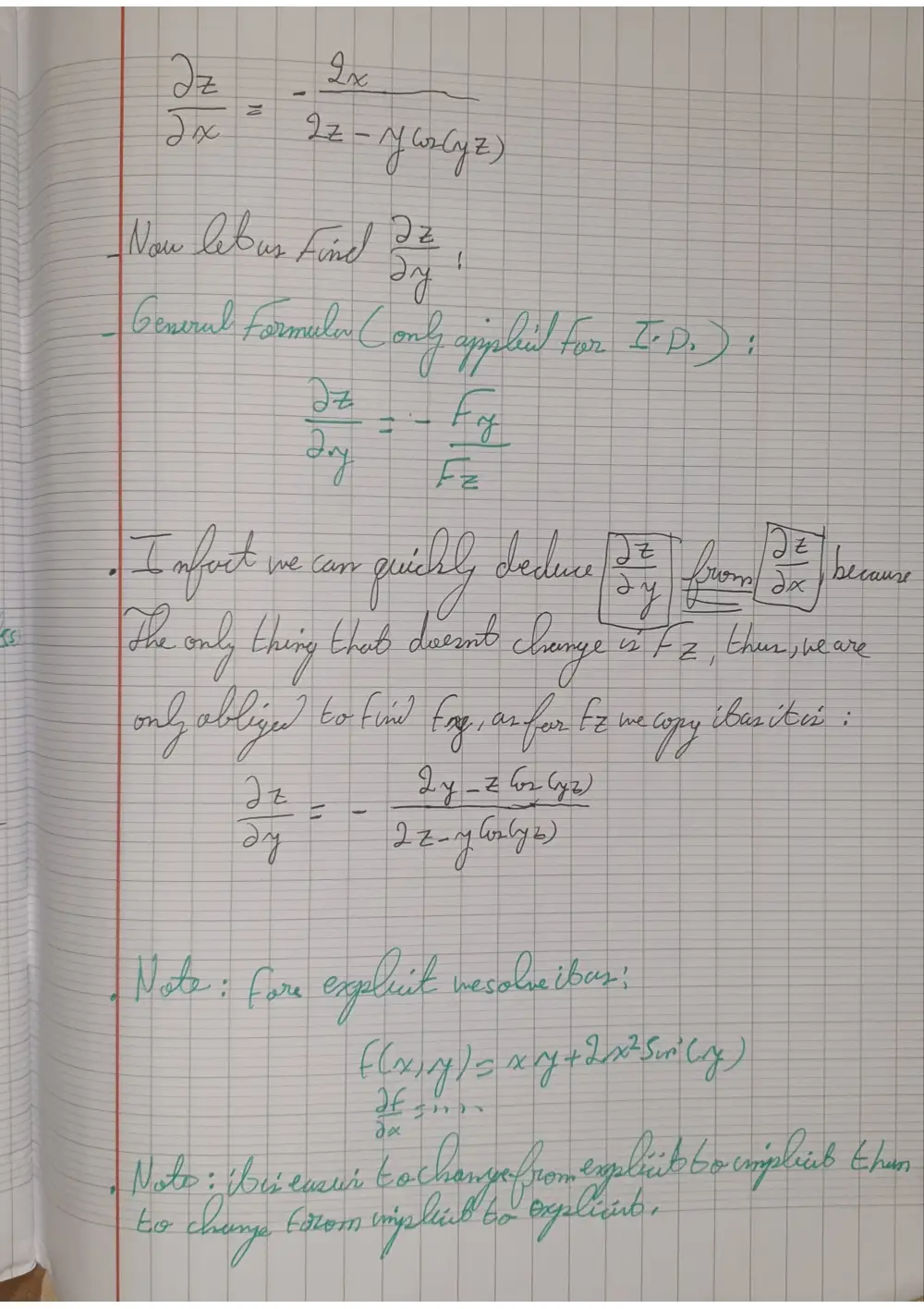 MATH 201 Problems Implicit Vs Explicit Differentiation + Important Excercises, Spring 2019, page 2