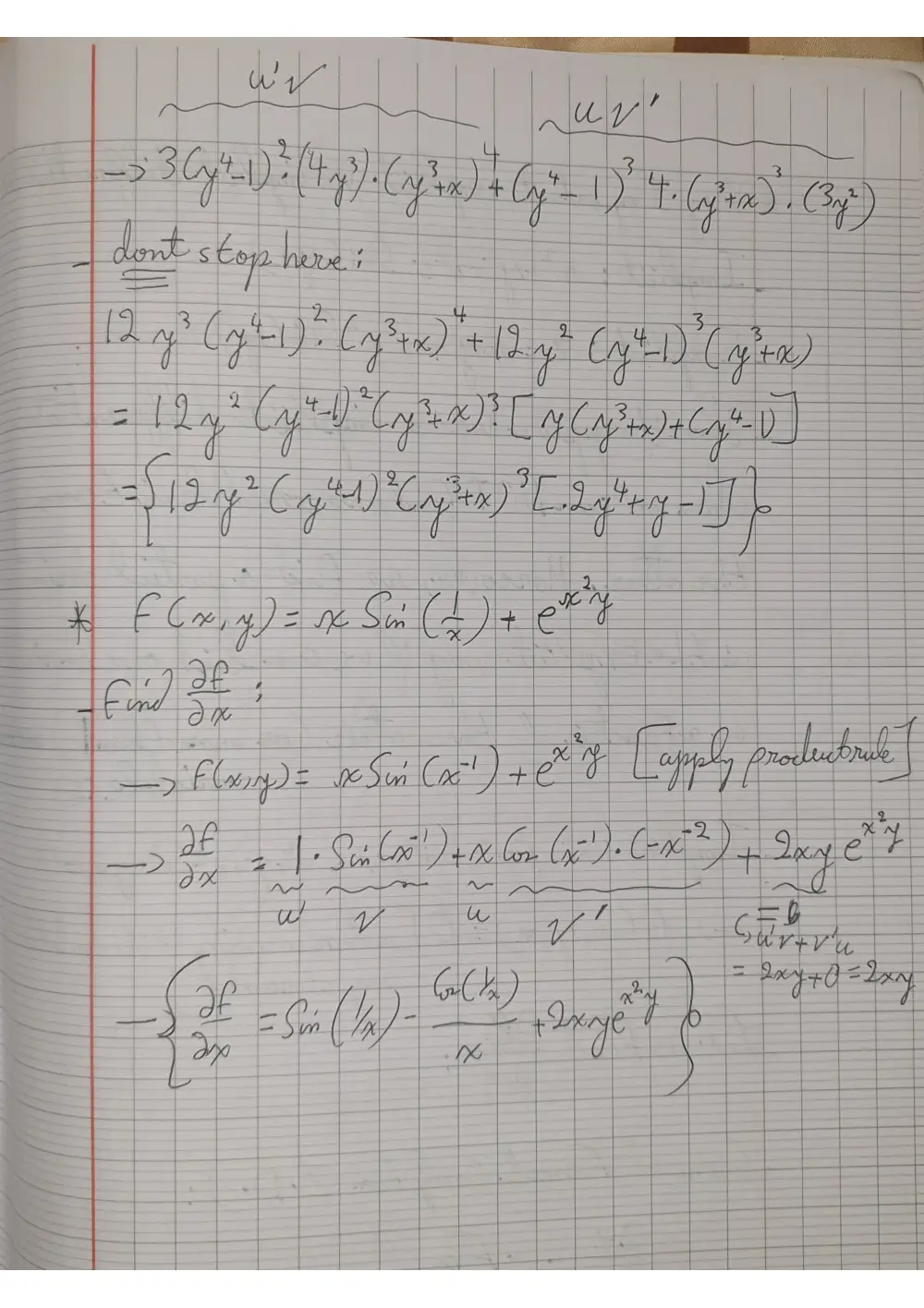 MATH 201 Problems Implicit Vs Explicit Differentiation + Important Excercises, Spring 2019, page 4