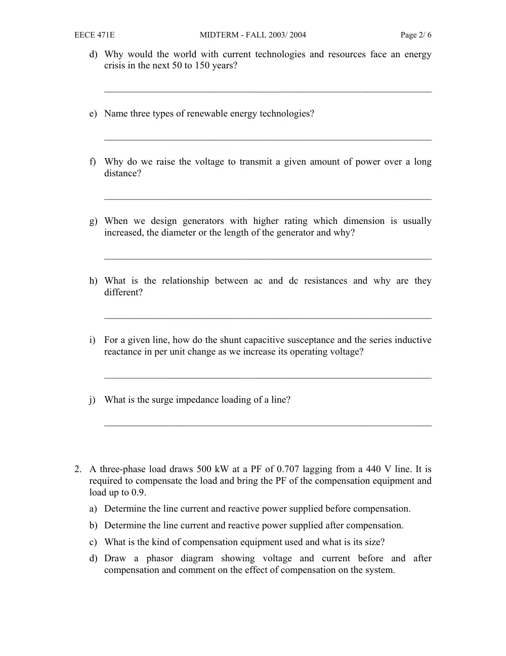 EECE 471 Midterm, Fall 2003, page 2
