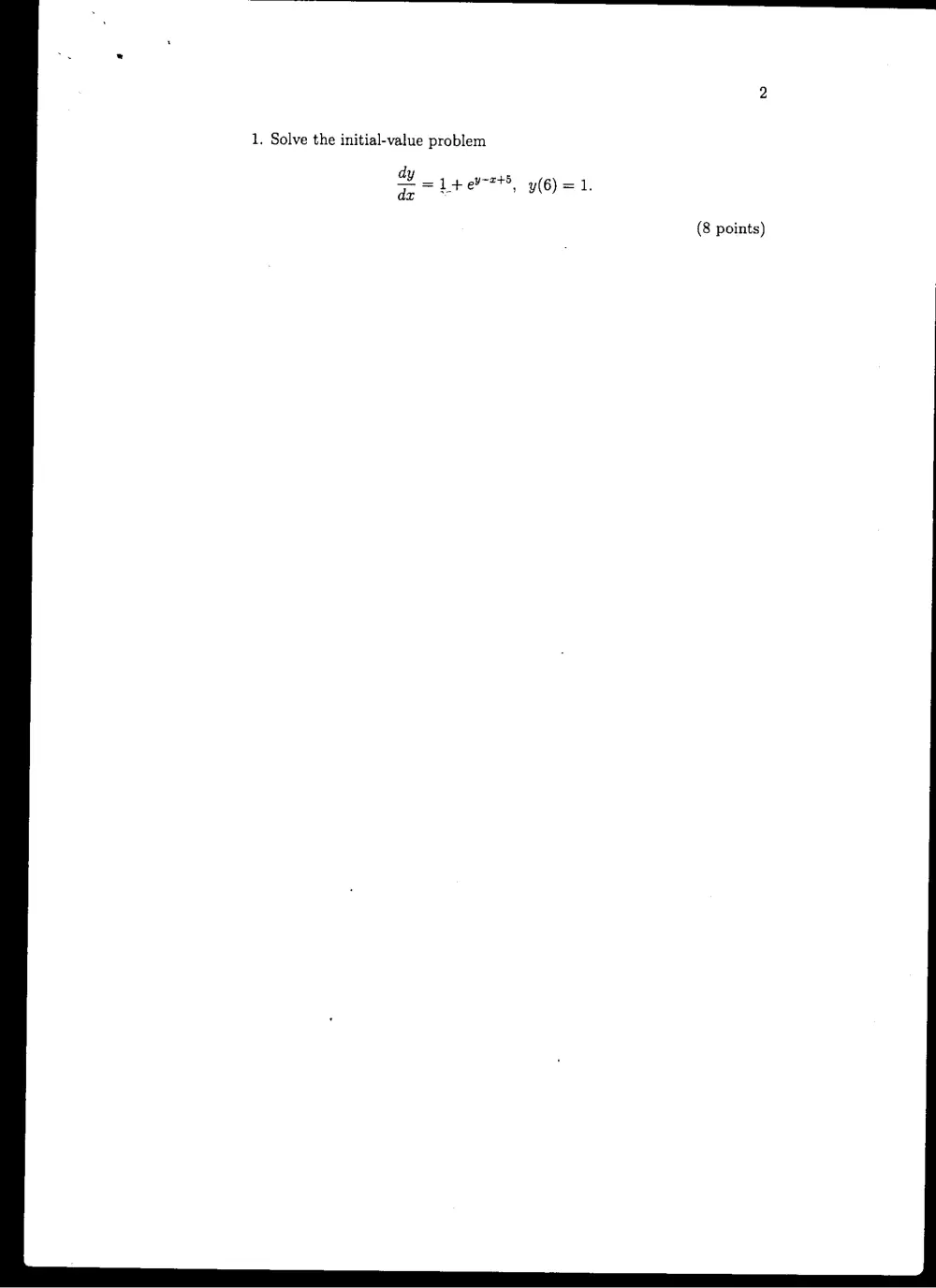 MATH 202 Exam 1, Spring 2005, page 2