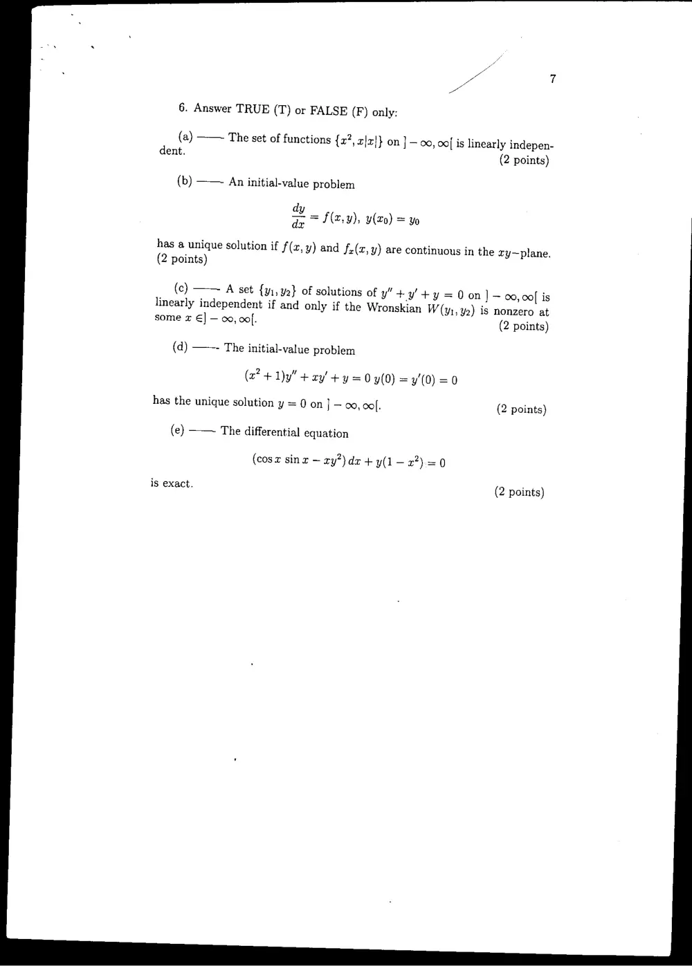 MATH 202 Exam 1, Spring 2005, page 7