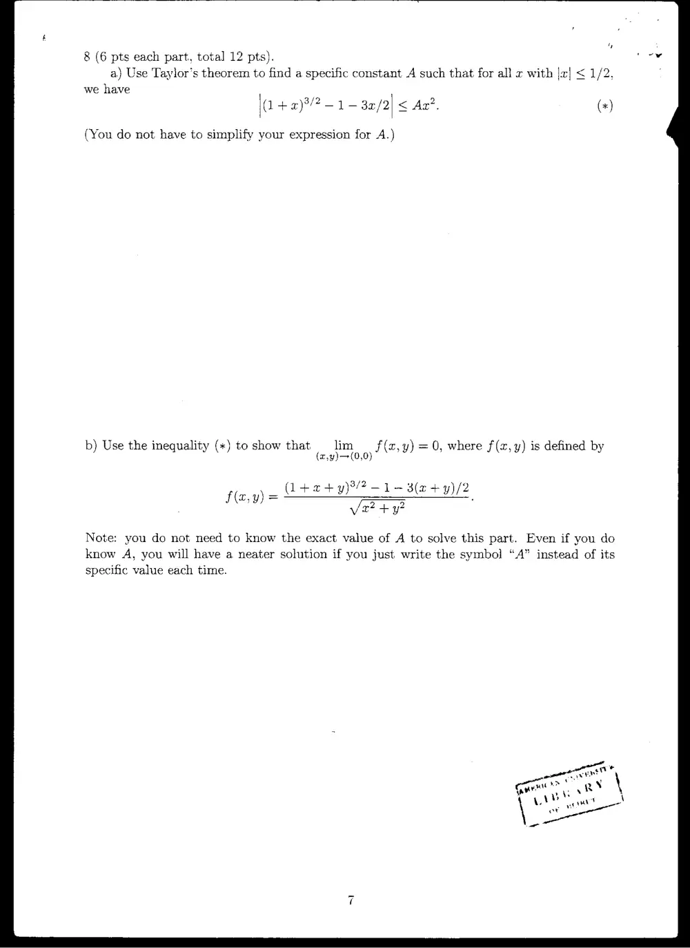 MATH 201 Final, Fall 2018, page 8