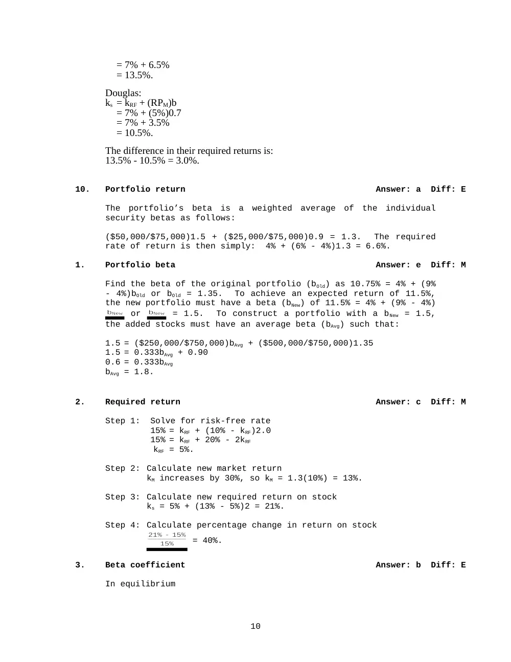 FINA 210 Midterm, Spring 2004, page 10