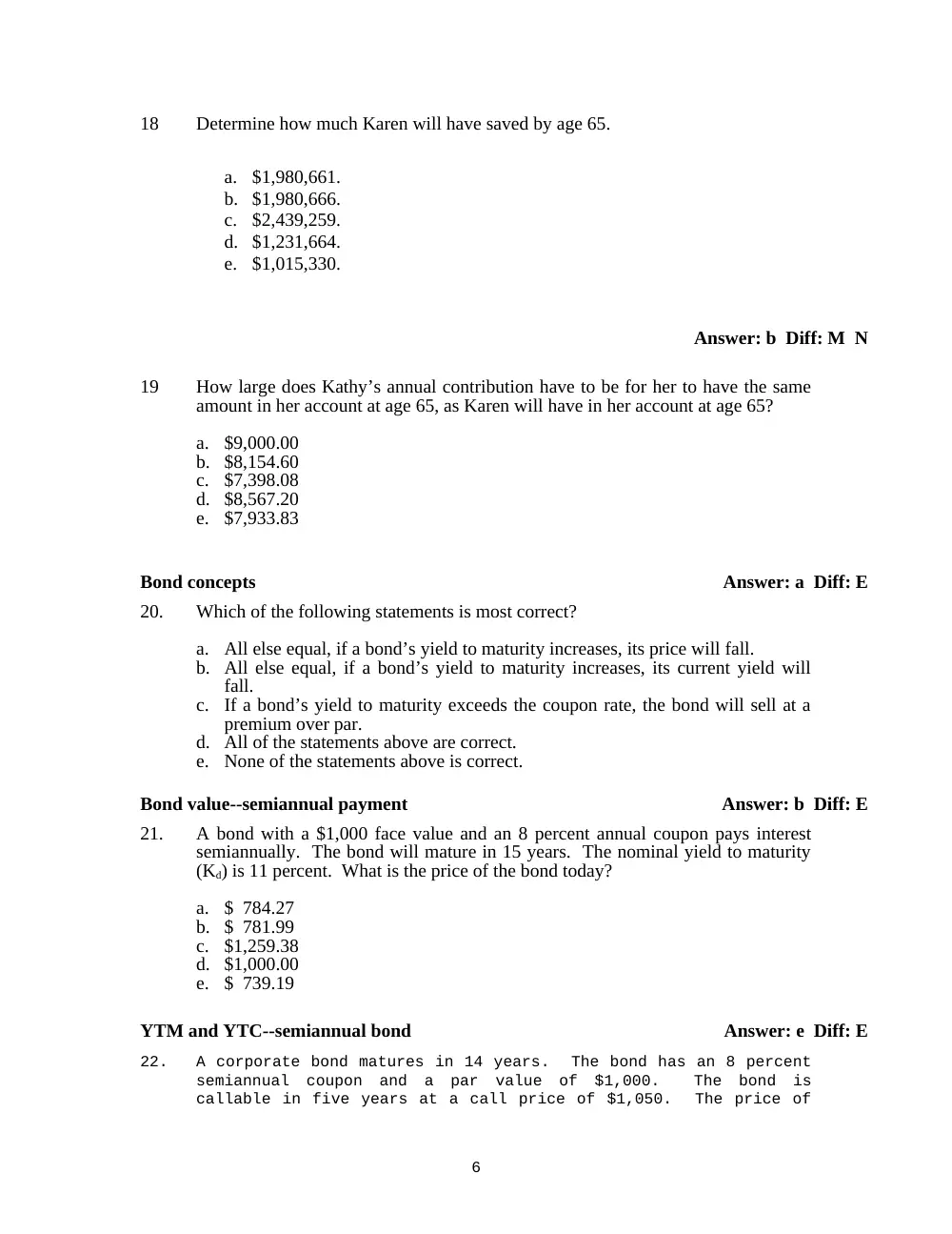 FINA 210 Midterm, Spring 2004, page 6