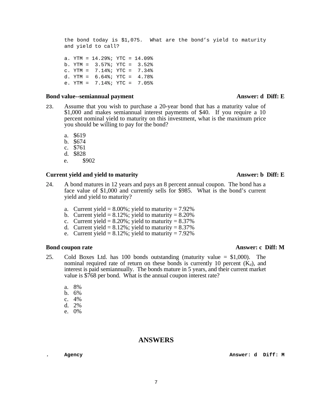 FINA 210 Midterm, Spring 2004, page 7