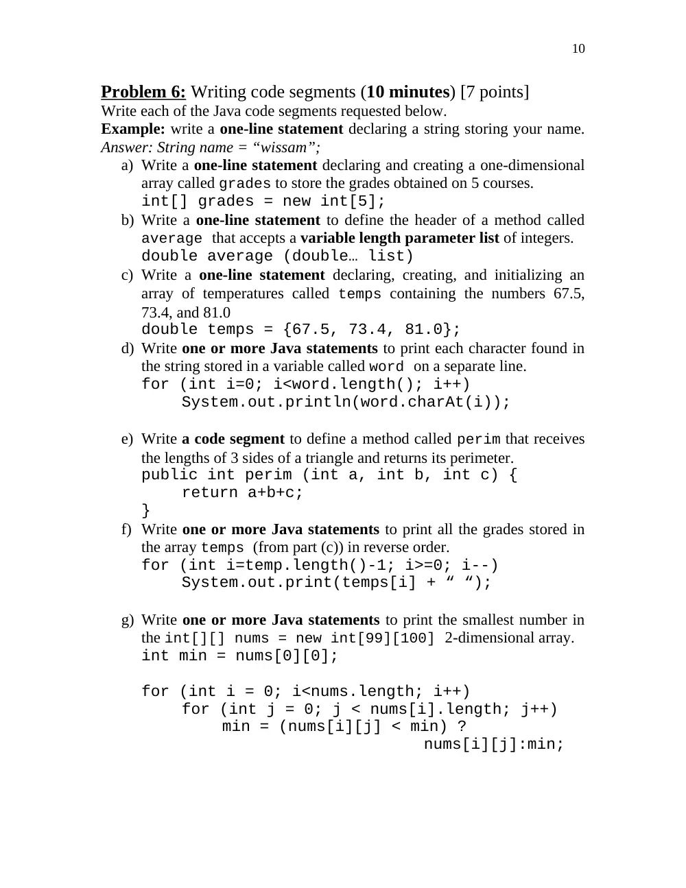 COE 212 Final, Spring 2011, page 10