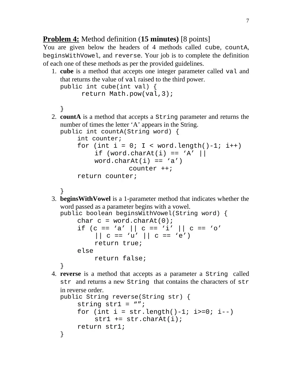 COE 212 Final, Spring 2011, page 7