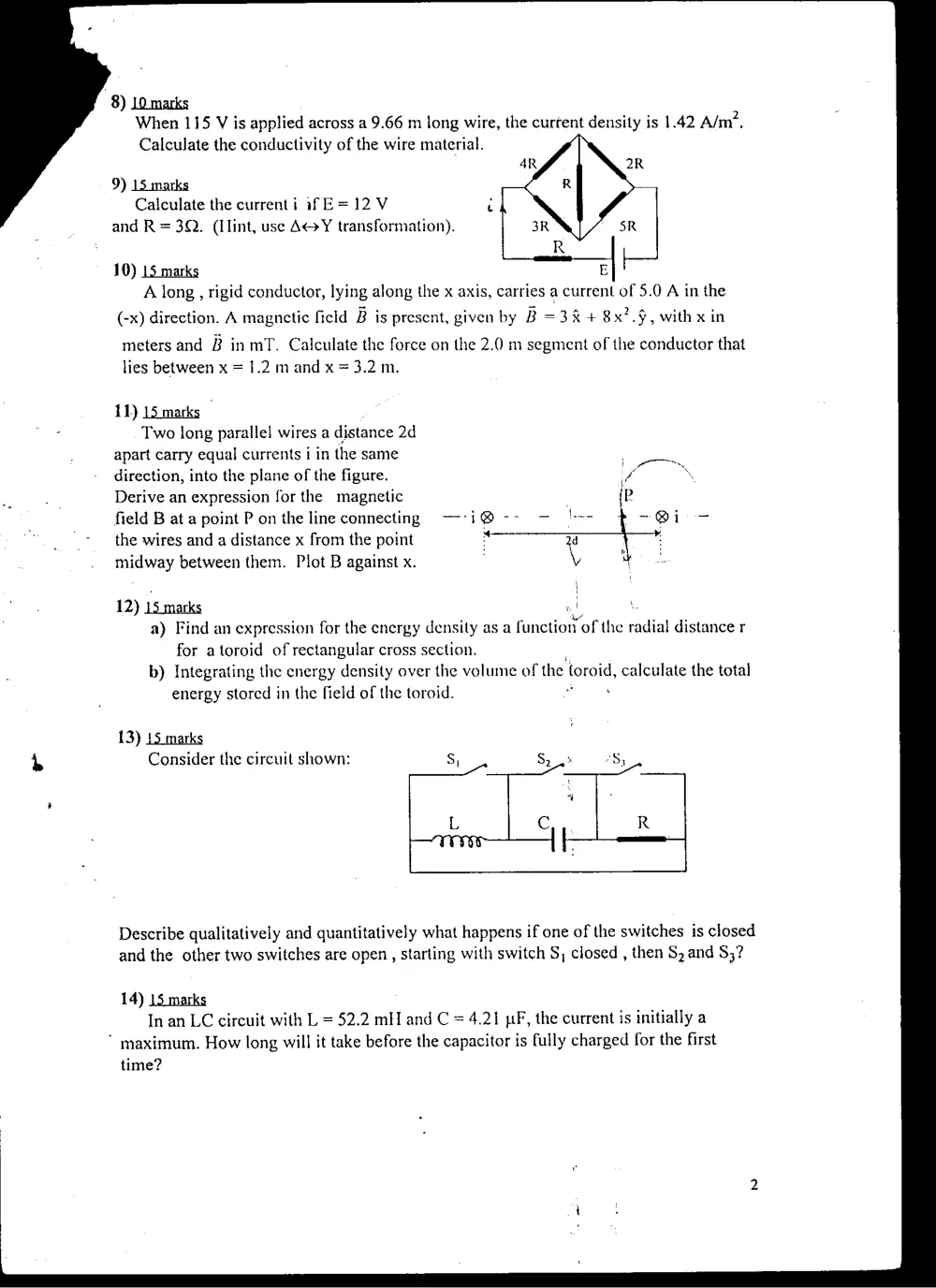 PHYS 211 Final, Summer 1996, page 2