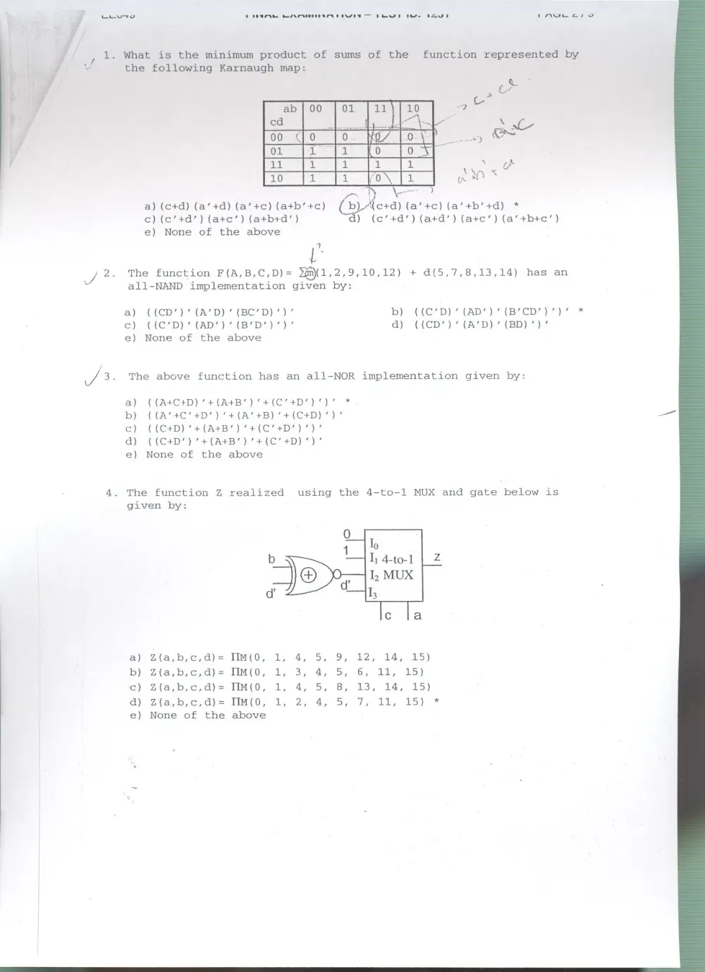 EECE 320 Final, Fall 2005, page 1
