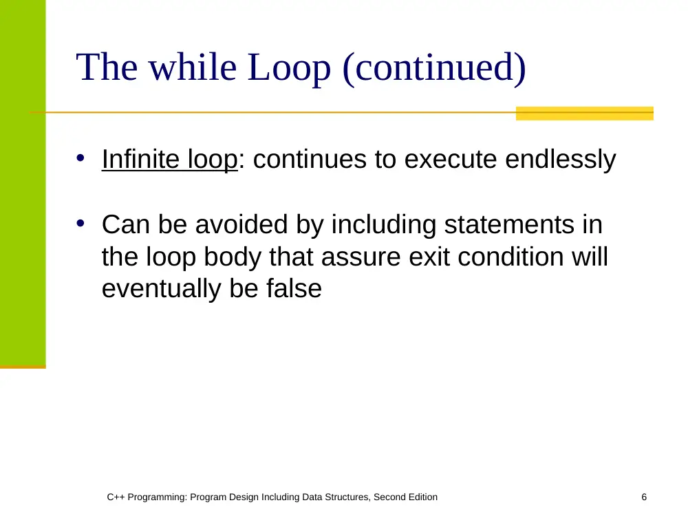EECE 230 Chapter 2- Control Structure II, Spring 2012, page 6