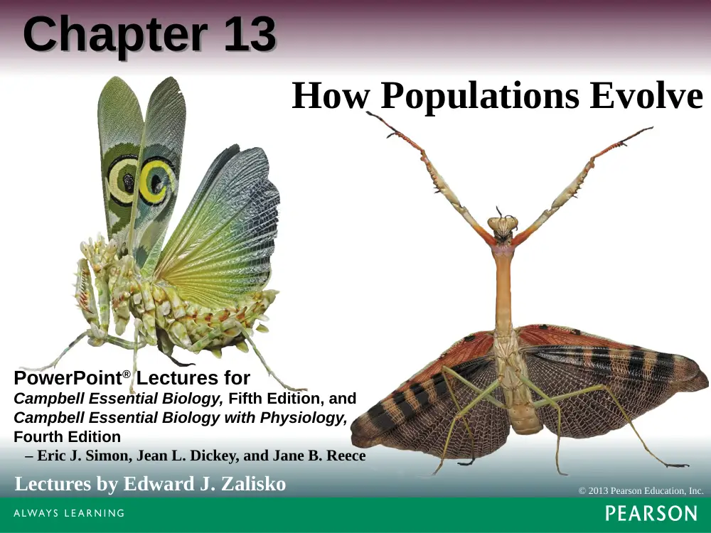 BIO 200 Lecture Chapter 13, Fall 2016, page 1