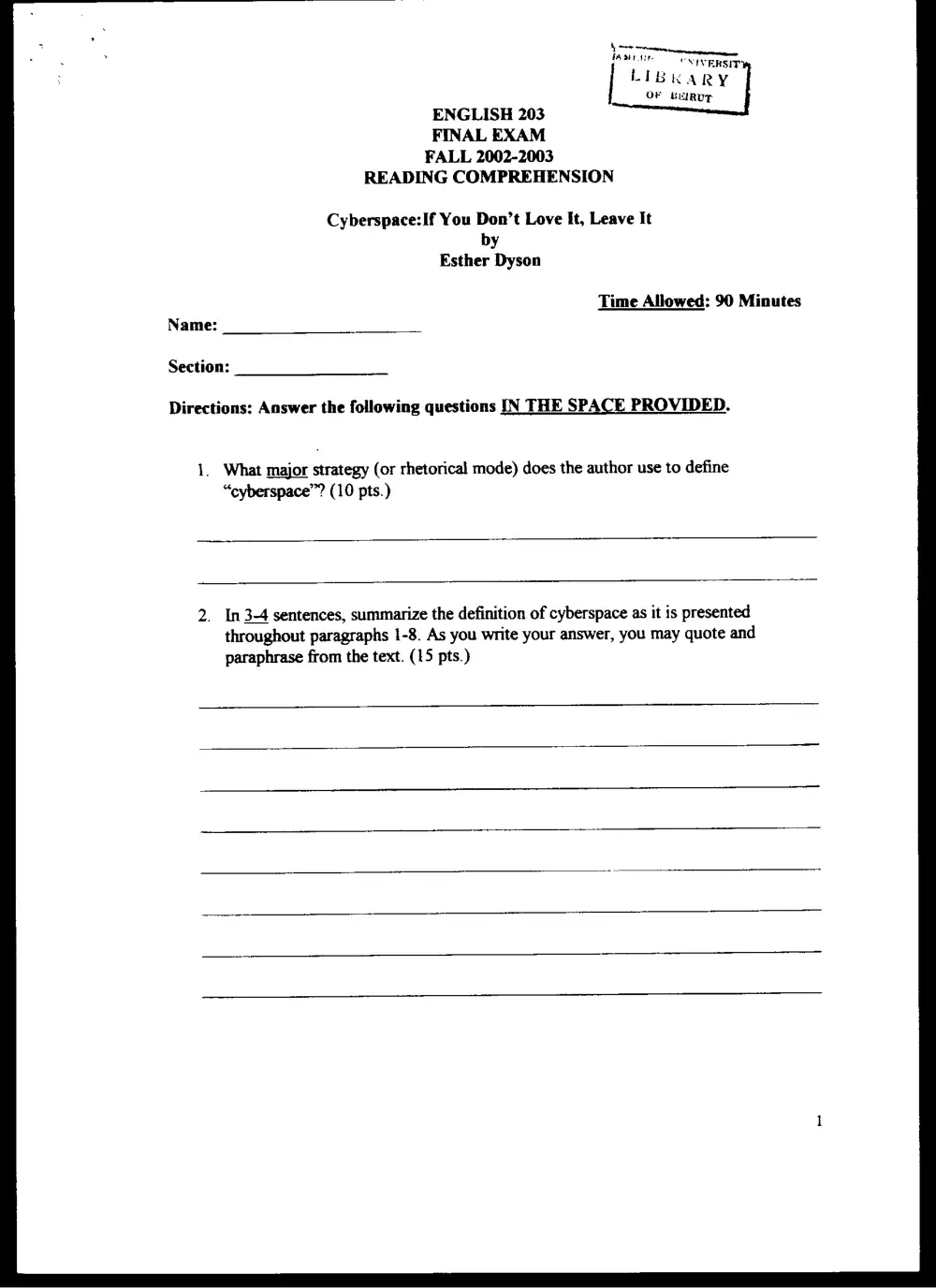ENG 203 Final, Fall 2002, page 5