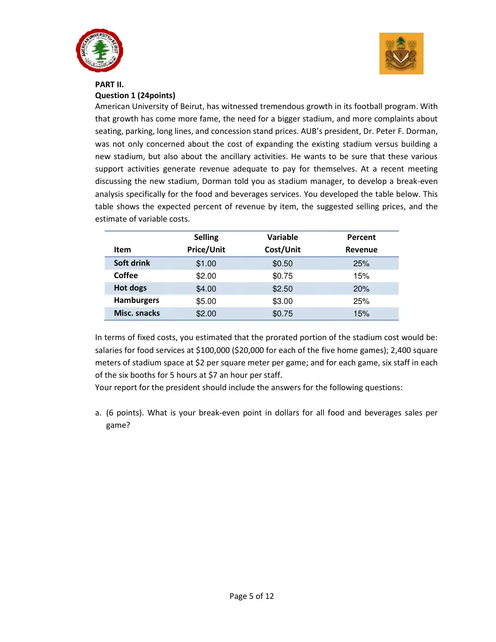 DCSN 200 Midterm, Fall 2010, page 5