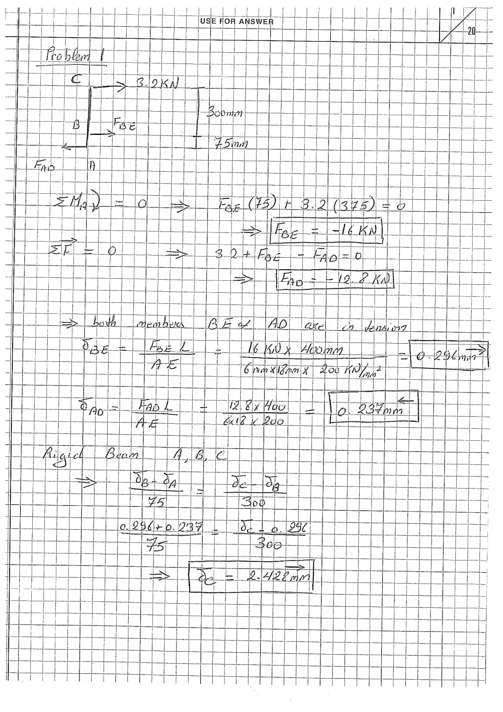 CIVE 310 Exam 1 Solution, Fall 2010, page 2