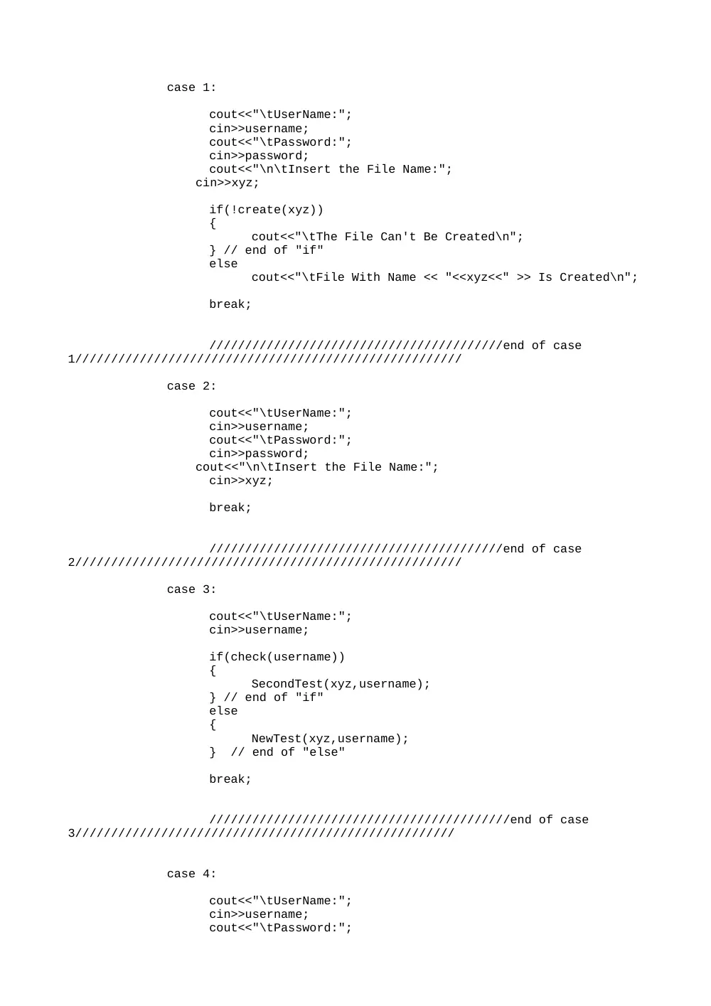 CSC 313 Code, Fall 2007, page 2