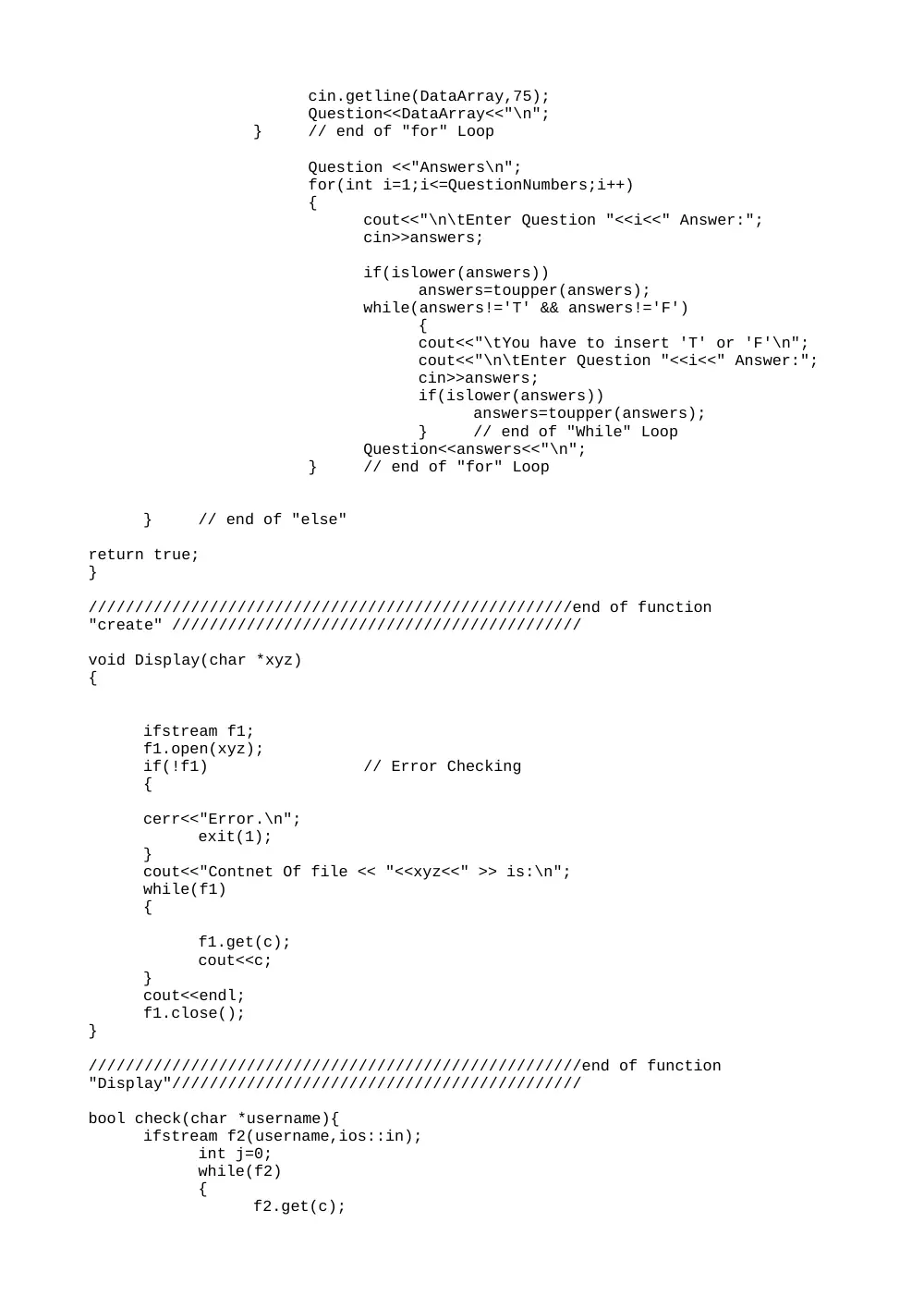CSC 313 Code, Fall 2007, page 4