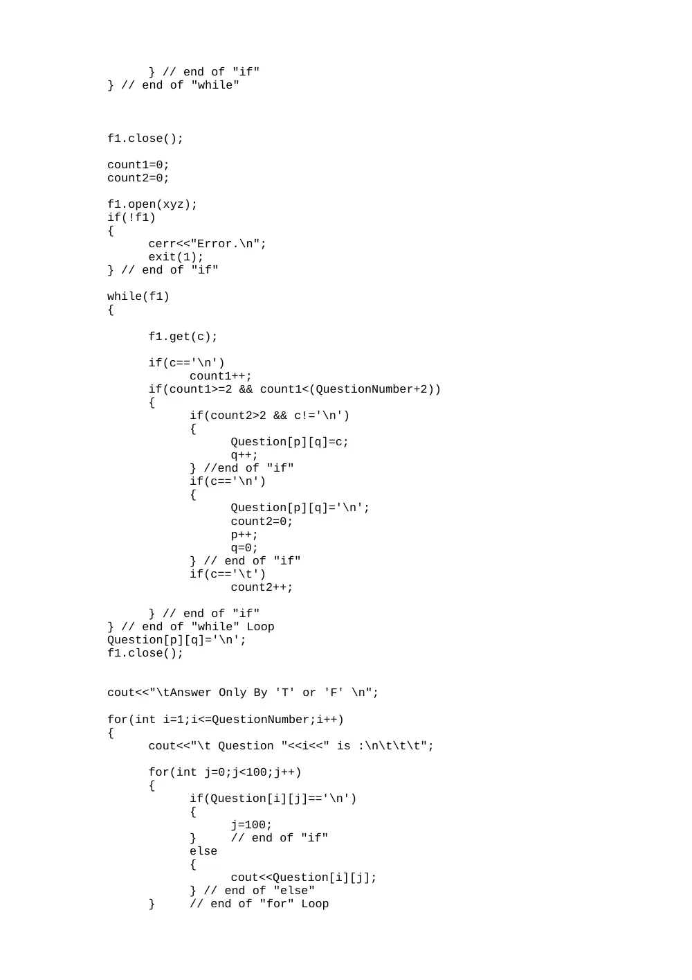 CSC 313 Code, Fall 2007, page 6
