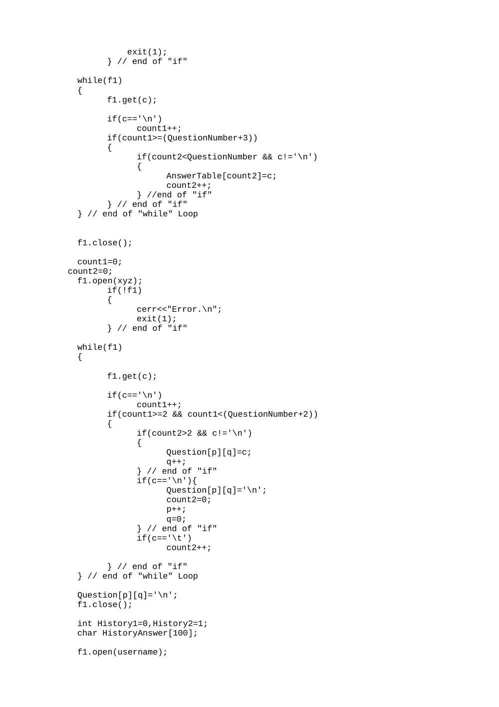 CSC 313 Code, Fall 2007, page 8