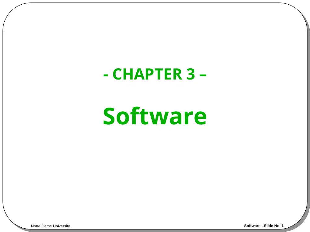 CSC 201 Chapter 3, Fall 2001, page 1