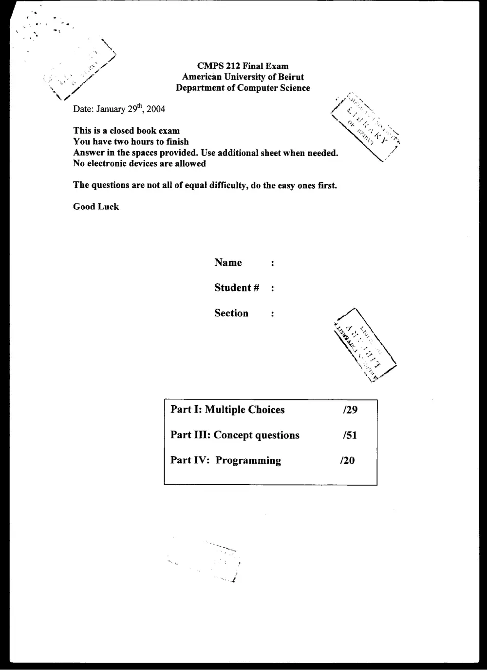 CMPS 212 Final, Fall 2004, page 1