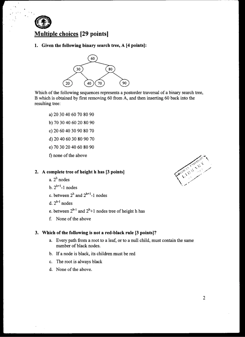 CMPS 212 Final, Fall 2004, page 2