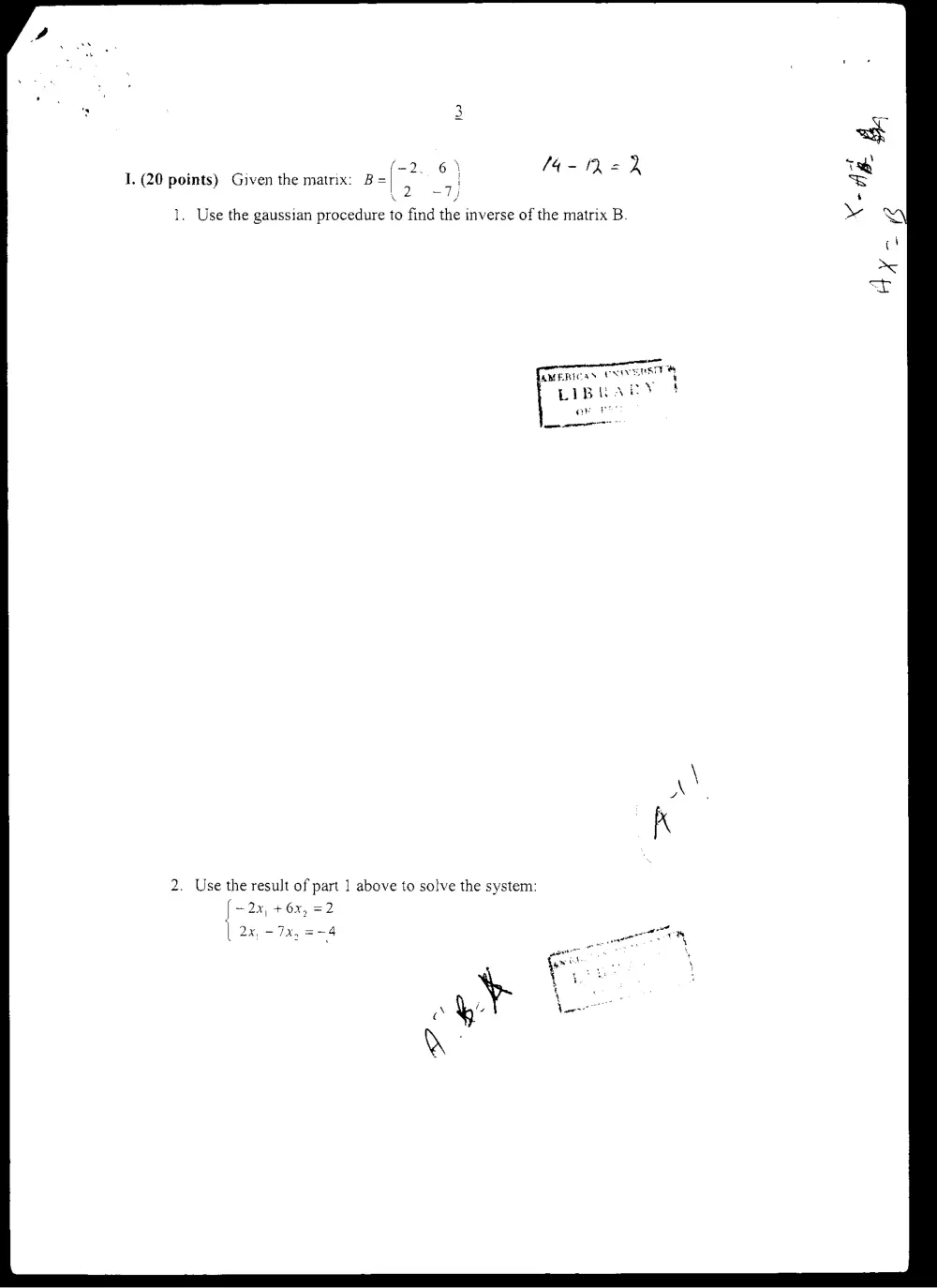 MATH 204 Exam 2, Spring 2003, page 3