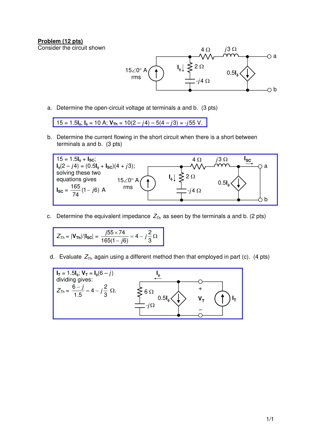 EECE 210 Problems, Fall 2010, page 1