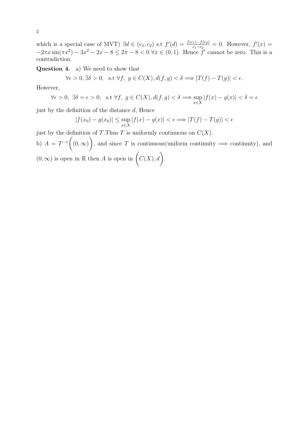 MATH 210 Exam 2 Solution, Fall 2016, page 2