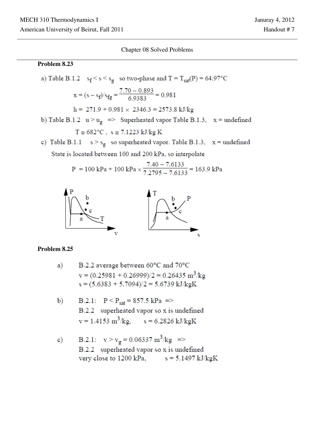MECH 310 Problems Chapter 8 Solutions, Fall 2011, page 1