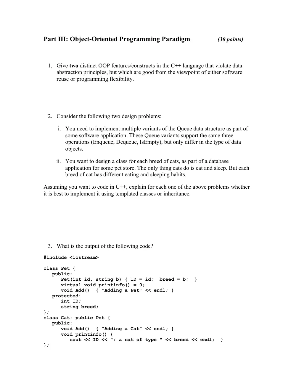 CMPS 258 Final, Fall 2005, page 6