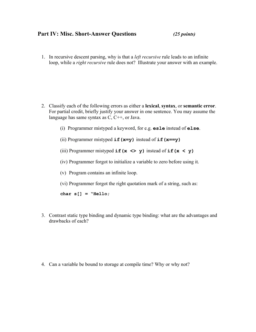 CMPS 258 Final, Fall 2005, page 8