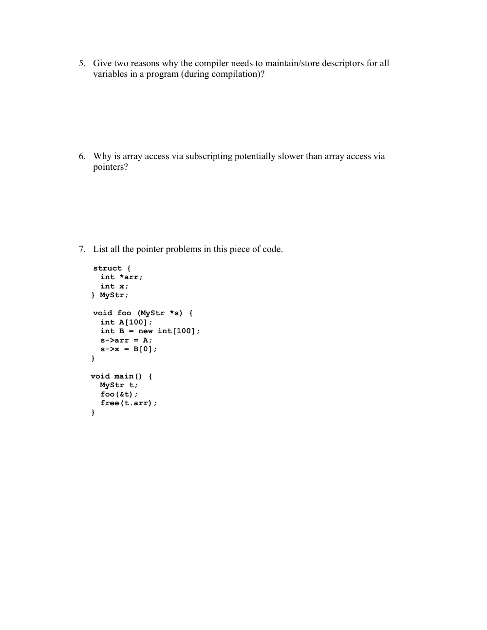 CMPS 258 Final, Fall 2005, page 9