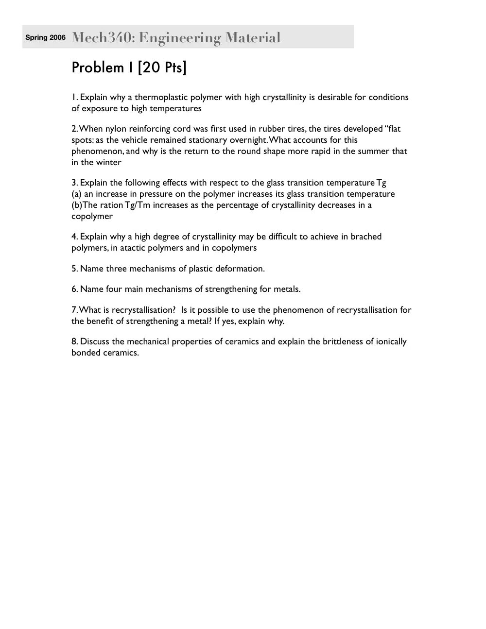 MECH 340 Final, Spring 2006, page 2