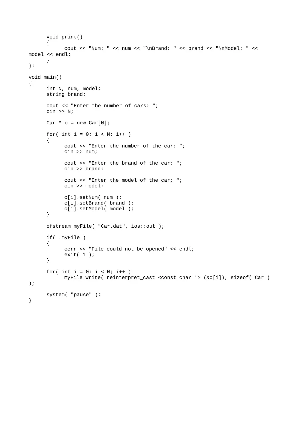 CSI 250L Lab 12 Solution, Spring 2012, page 4