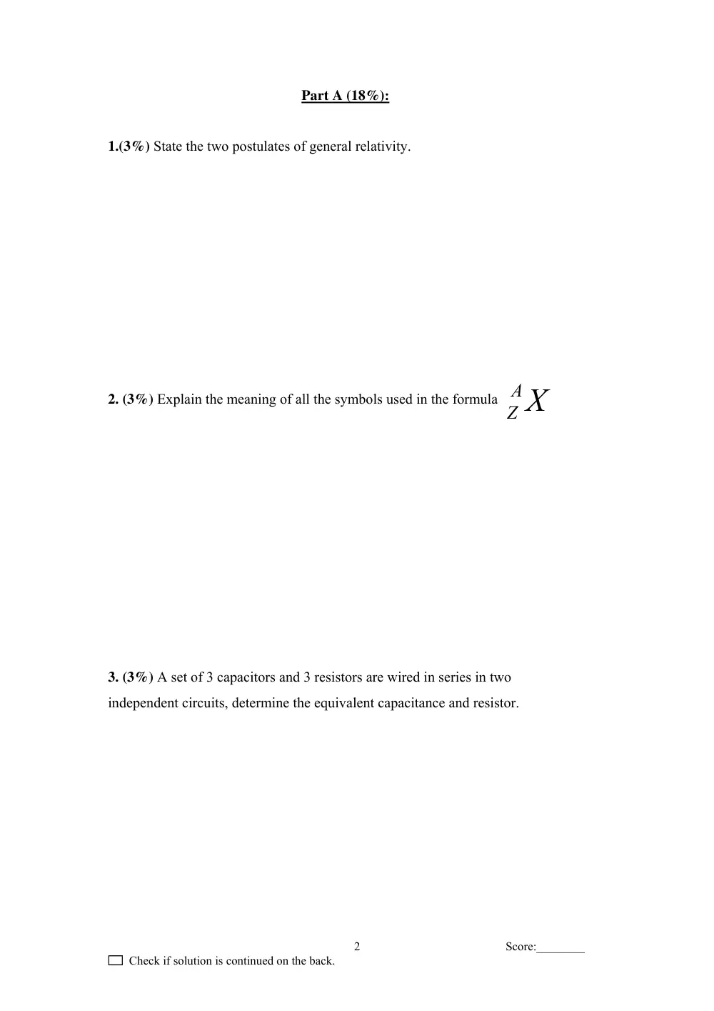 PHYS 205 Final, Fall 2007, page 2