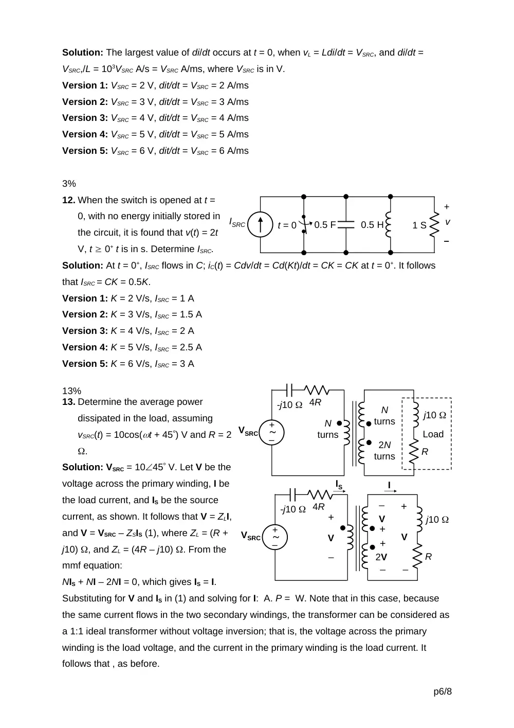 EECE 210 Final With Solution, Fall 2014, page 6