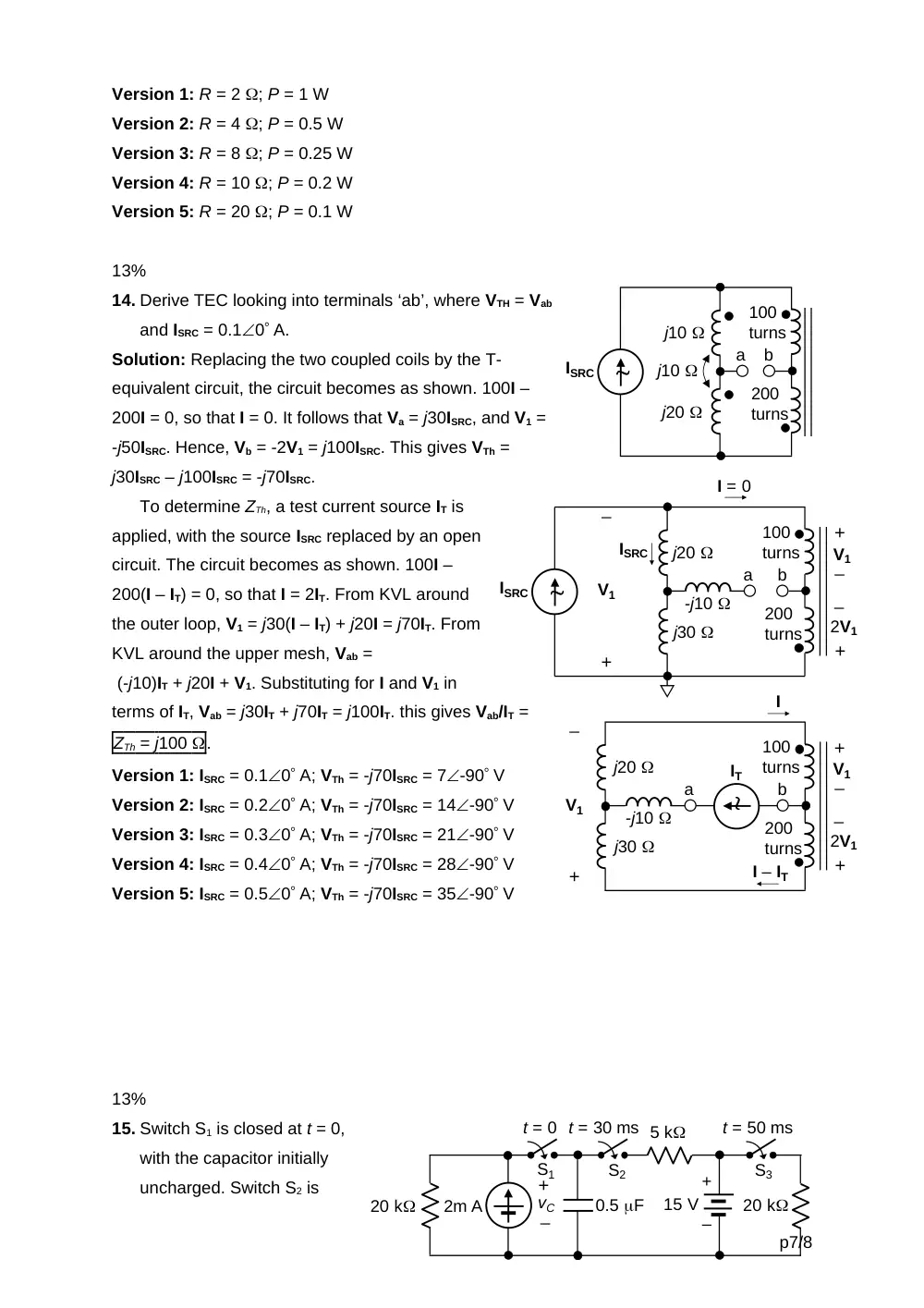 EECE 210 Final With Solution, Fall 2014, page 7