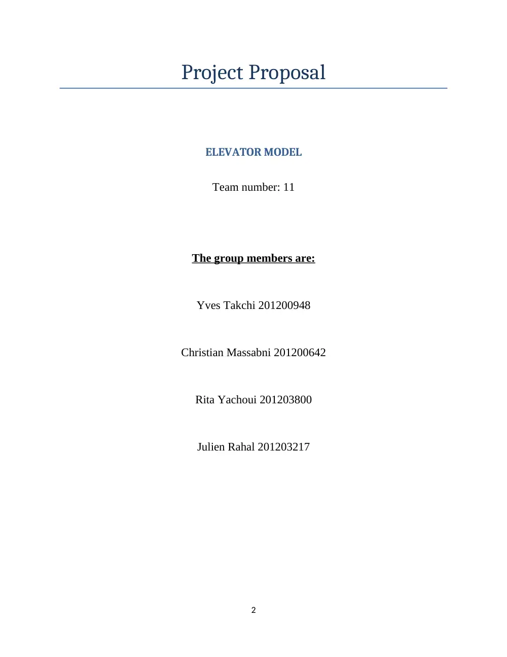 EECE 200 Project Proposal, Fall 2011, page 2