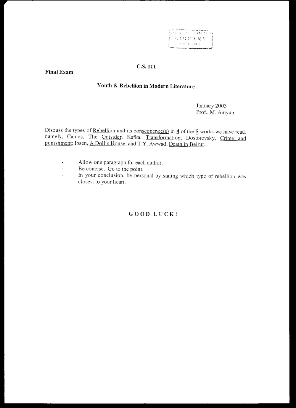 CVSP 111 Final, Fall 2002, page 1