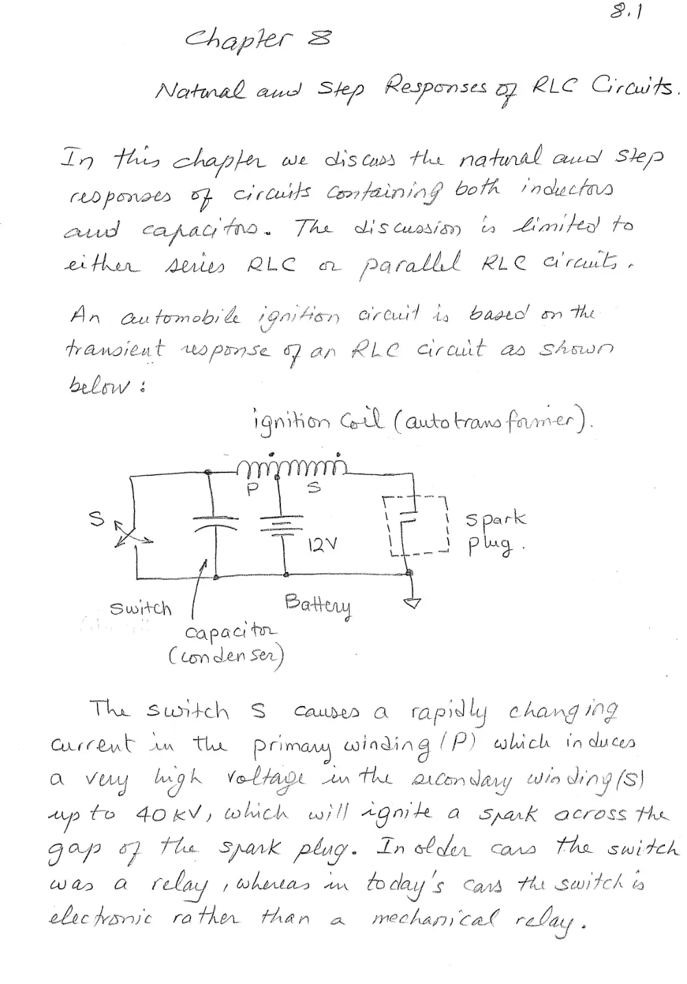 EECE 210 Notes Prof.'s Notes Ch 8, Spring 2014, page 1