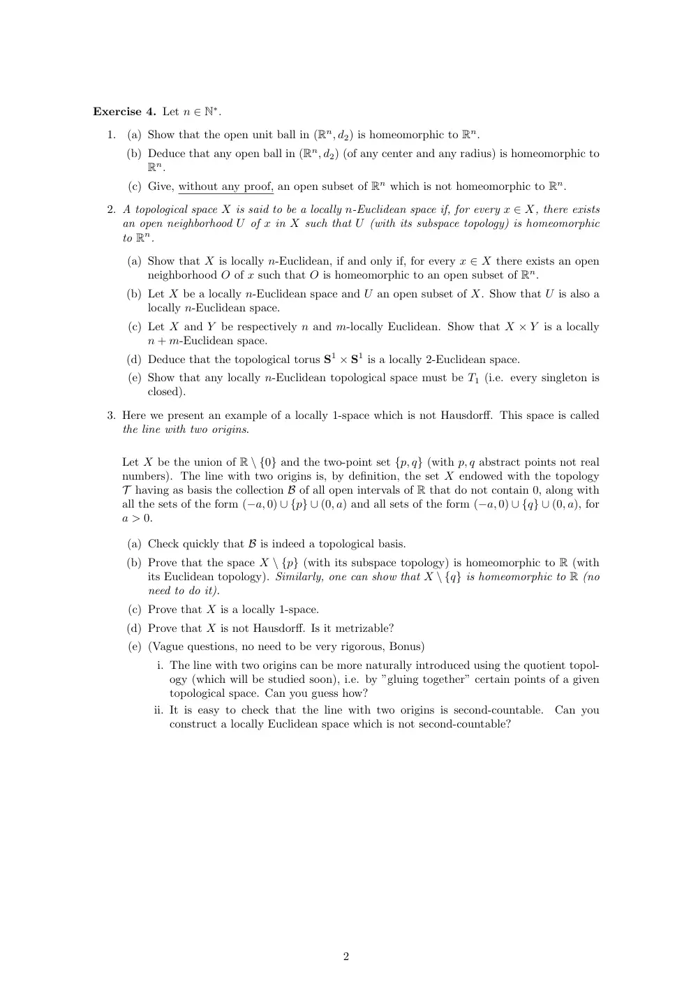 MATH 214 Exam 2, Fall 2018, page 2