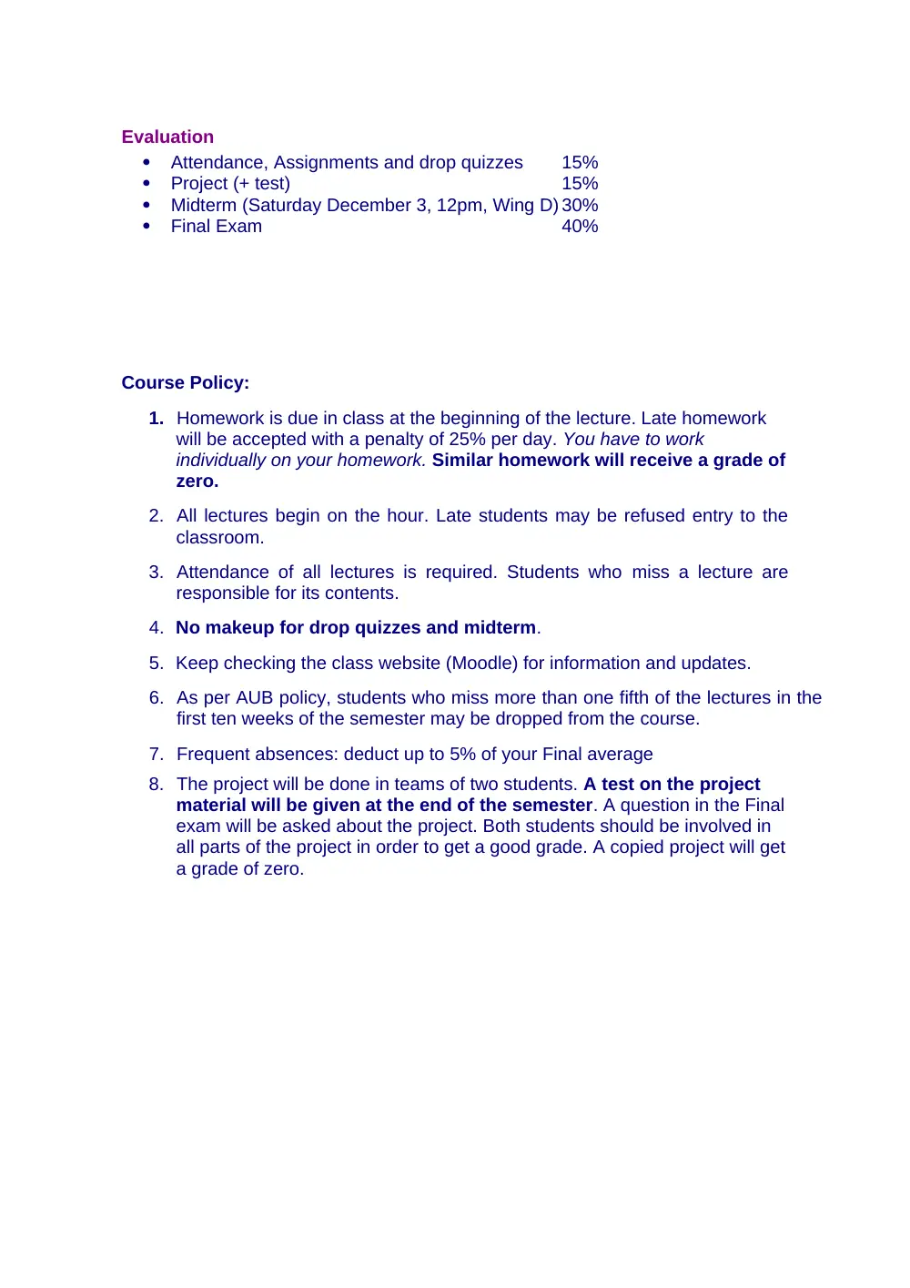 EECE 320 Syllabus, Fall 2011, page 2