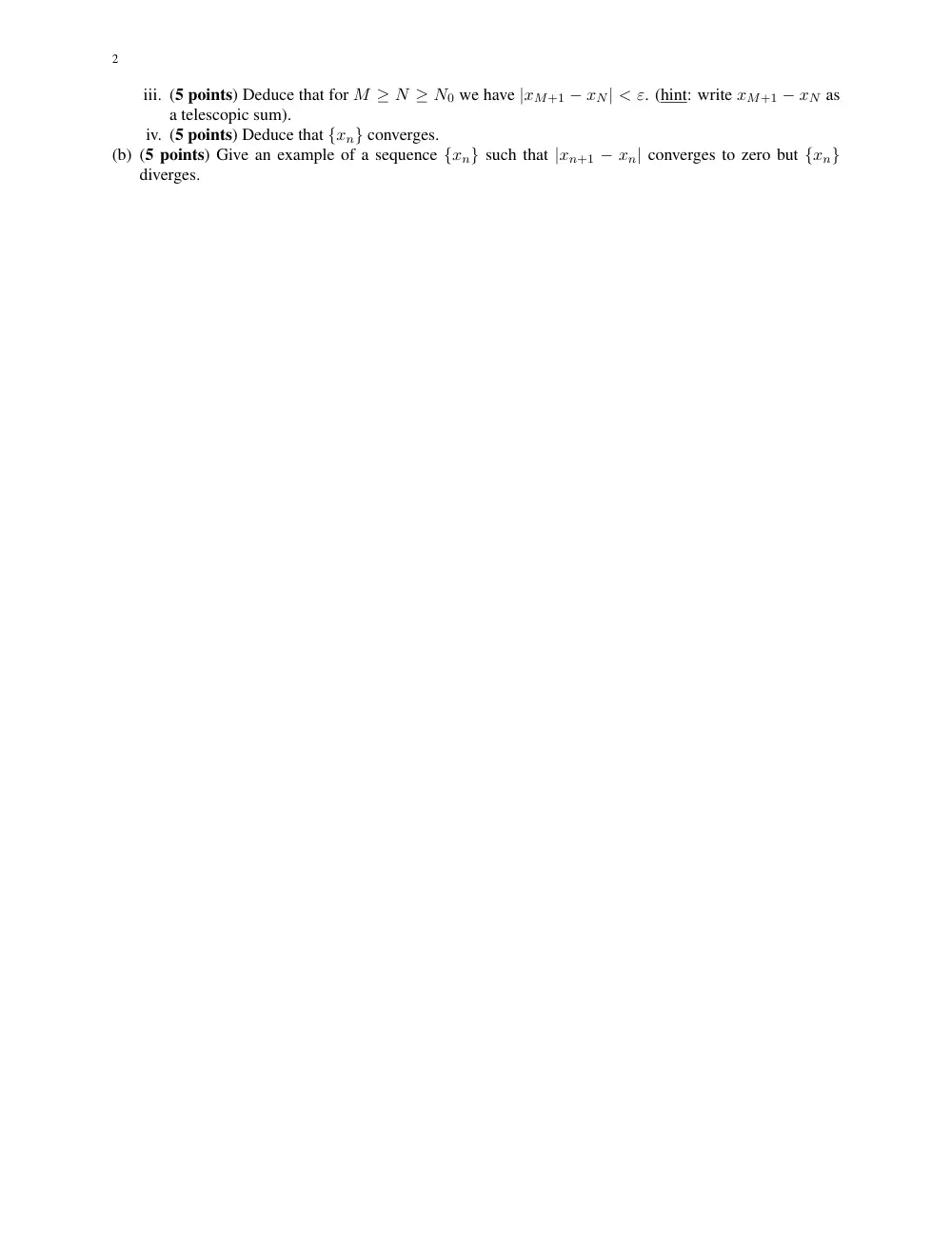 MATH 210 Exam 2, Fall 2017, page 2