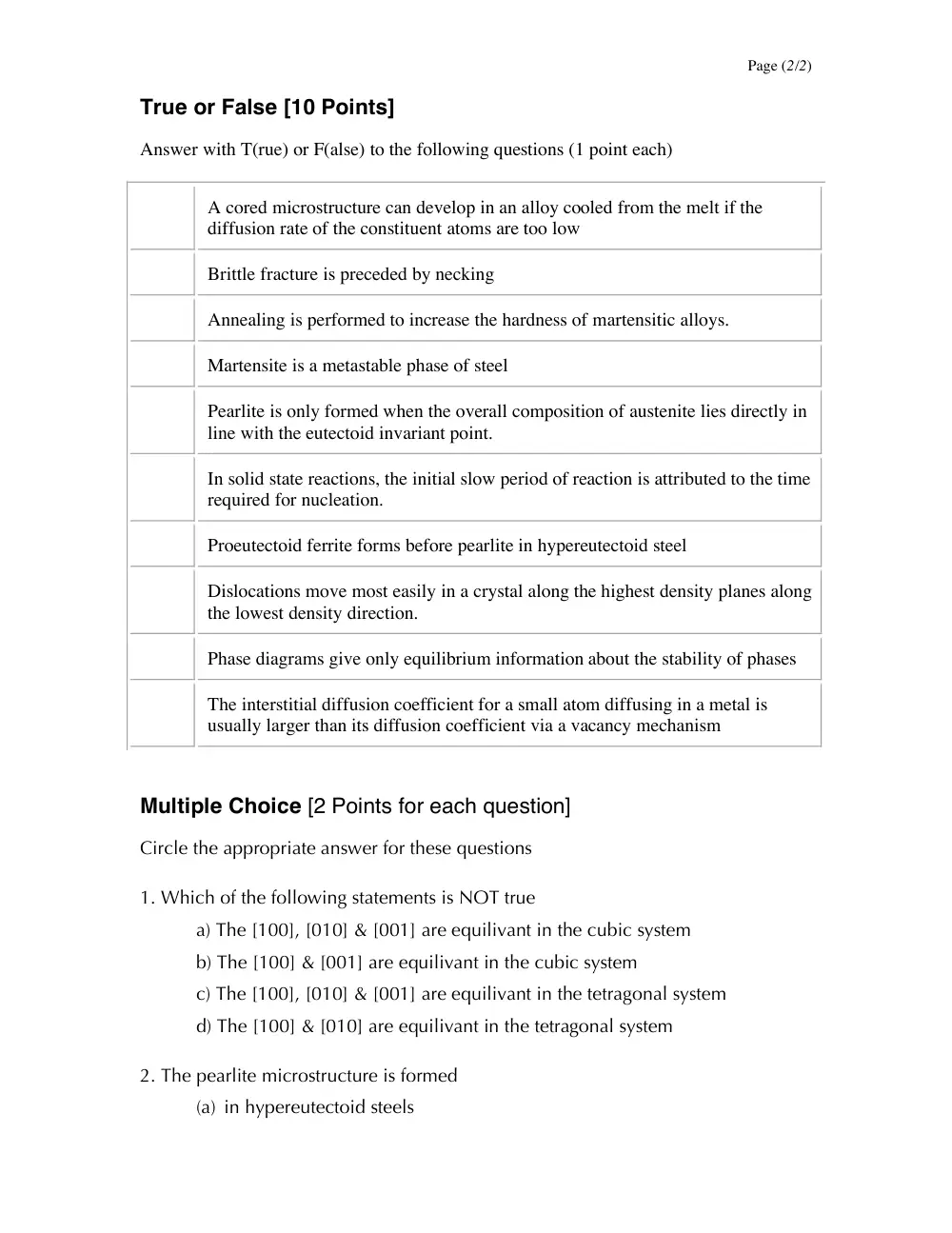 MECH 340 Final, Spring 2008, page 2