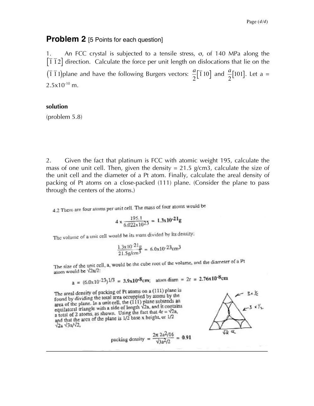 MECH 340 Final, Spring 2008, page 4