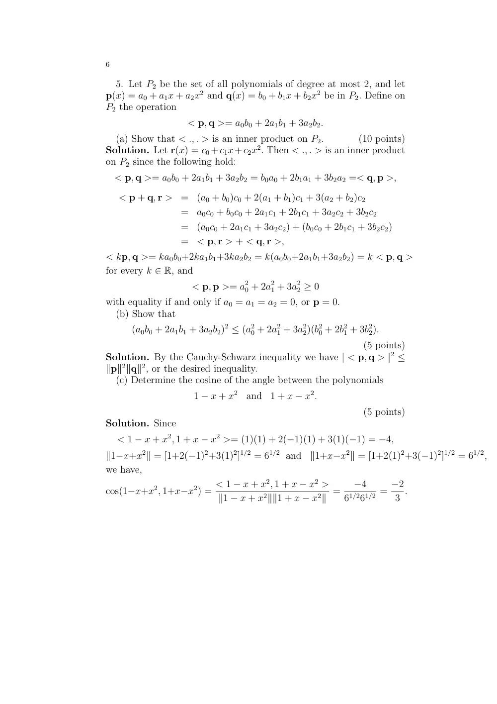 MATH 218 Final, Spring 2010, page 6